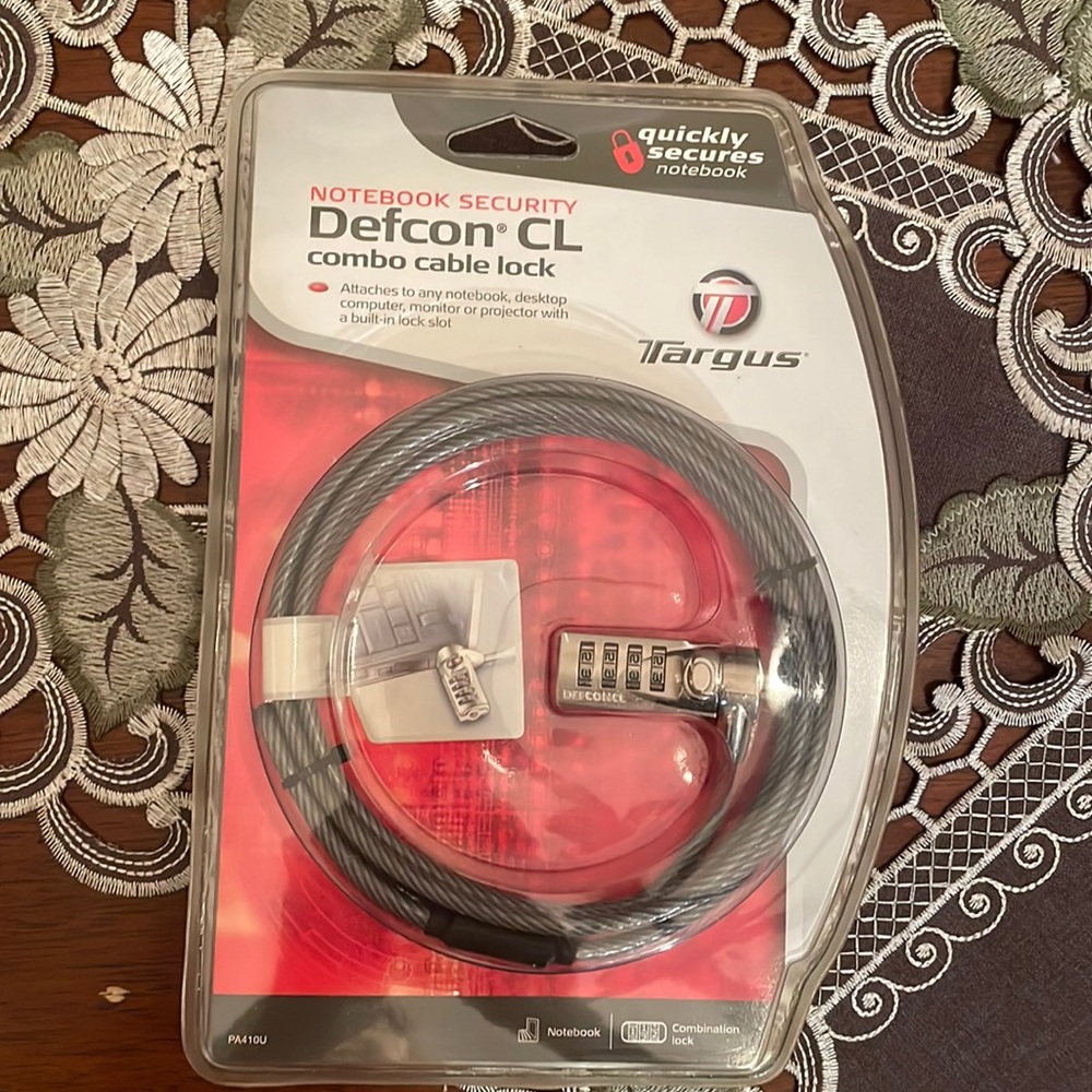 Defcon CL Notebook Combination cable lock New in Package